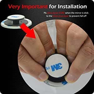 Ampper Blind Spot, 2" Round HD Glass Convex Rear View Mirror | Car | Pack of 2