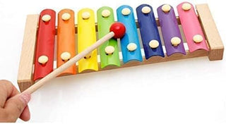 BUY4LESS - Wooden Kids Educational Piano Xylophone, Educational Musical Instruments Toy, 8 Key Scales (Xylophone)