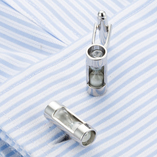 Men's French Style Shirt Cufflinks Time Hourglass
