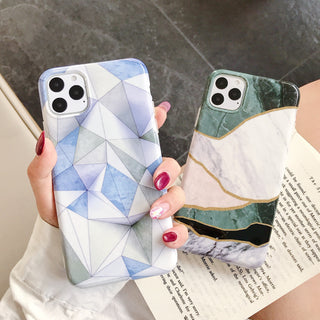 IPHONE Geometric Marble Cases