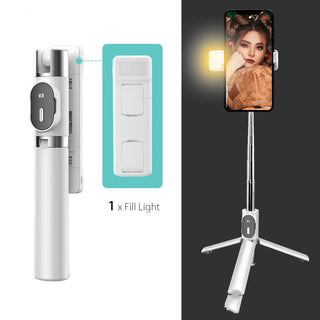 Compatible with Apple, Bluetooth Fill Light Selfie Stick Mobile Phone Integrated Tripod Selfie Stick
