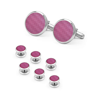 Men's Cufflinks French Shirt Round Drip Shell Cufflinks Cufflink Combo 8 Piece Set