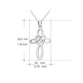 925 Sterling Silver Necklace Religious Necklace Love Heart Fashion Cross Pendants Necklaces Sweet Jewelry For Women GNX13884