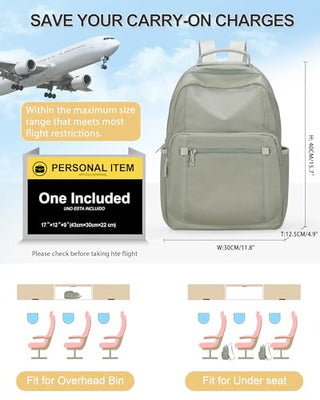 VECAVE Lightweight Casual Laptop Backpack Purse for Women,Travel Backpack with laptop compartment