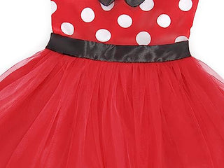WonderBabe Girl Costume Polka Dots Tulle Tutu Dresses Princess Fancy Dress Up Halloween Birthday Party Dress with Ears Headband