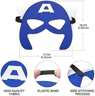 Beauenty Party Articles Superhero Birthday Party Gift Set Includes 18 Pcs Party Articles Superhero masks， 18Pcs Keychains 18Pcs Gifts Bag，36pcs Superhero Hand Slap Bracelet(108PC)