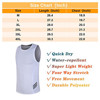 Rldym Men's Sleeveless Sports Undershirt Quick Dry Muscle Tank Tops Base Layer Vests Breathable Sport Clothing for Cycling Running Jogging Gym Vest