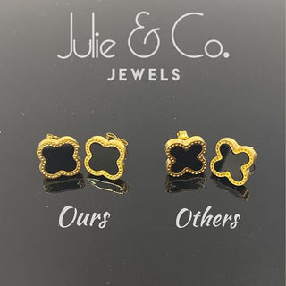 Julie & Co four leaf clover 18K gold plated Jewelry set Jewellery set for women, comes with a cute keychain in a Julie & Co neat gift box.