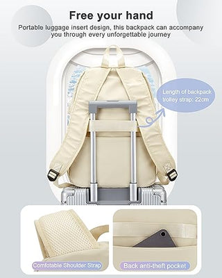 VECAVE Lightweight Casual Laptop Backpack Purse for Women,Travel Backpack with laptop compartment