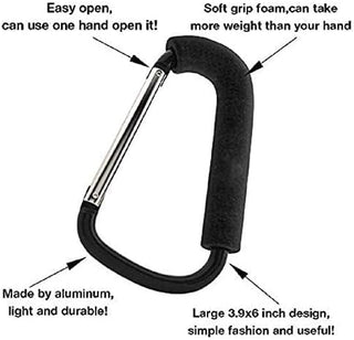 Stroller Hook Organizer Accessories for Hanging Diaper, Shopping Bags, Purses. Fits All Car Seats, Baby Joggers, Prams, shopping carts(2 Pack)