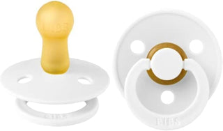 Bibs Pacifier Size 1 - Baby 0-6M (2pcs) - Ivory/Blush