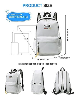 VECAVE Lightweight Casual Laptop Backpack Purse for Women,Travel Backpack with laptop compartment