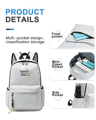 VECAVE Lightweight Casual Laptop Backpack Purse for Women,Travel Backpack with laptop compartment