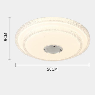 HUA QIANG WANG LED Flush Mount Ceiling Light,60W 3-Color Changeable Ceiling Lamp,Round Modern Ceiling Lighting Fixture for Living Room Dining Room Bedroom Kitchen Island(40cm)