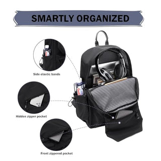 infino™ Travel Backpacks for Students and Travelers: Business Laptop Bag Fits up to 15.6", Men and Women Backpack with USB Charging Port, Waterproof, Large Capacity