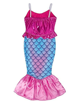 WonderBabe Little Girl Mermaid Princess Dresses Ariel Costume for Grils Birthday Party Halloween Cosplay Outfit with Accessories