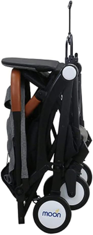MOON Ritzi Light Weight Travel Cabin Stroller/Pushchair for Baby/Kids/Toddler from 0 Months+ Upto 15 kg, Black/Blue Dots