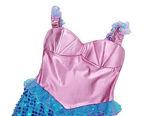 WonderBabe Little Girl Mermaid Princess Dresses Ariel Costume for Grils Birthday Party Halloween Cosplay Outfit with Accessories