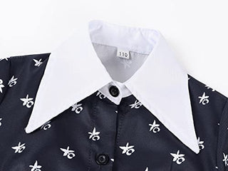 AmzBarley Girls Addams Costume Little Kids Addams Family Dress Up for Halloween Cosplay Birthday Party