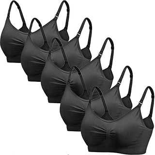 Dress Cici Nursing Bra, Full Coverage Maternity Bra, Comfortable Breastfeeding Sleep Bra 5-Pack (5 Pieces)