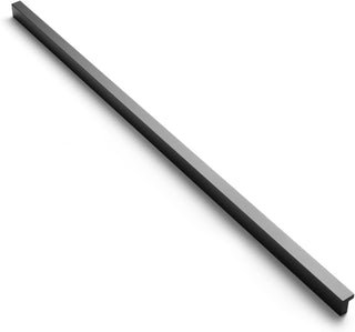 Goo-Ki Cabinet Handles 12 PCS - Black Drawer Pulls 5 in (128mm) Hole Centers - Tilted Solid Drawer Handles for Kitchen Cabinet Pulls - Finger Pull