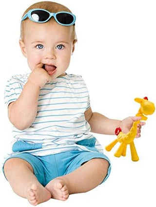 SHARE&CARE Baby Teething Toys for Girls and Natural Organic Fruit Feeder Pacifier/Baby Teether Chew Toys Fresh Food Feeder/ 1 Teethers and 1 Feeder with 3 Silicone Sacs(Blue2)