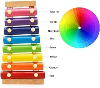 BUY4LESS - Wooden Kids Educational Piano Xylophone, Educational Musical Instruments Toy, 8 Key Scales (Xylophone)