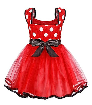 WonderBabe Girl Costume Polka Dots Tulle Tutu Dresses Princess Fancy Dress Up Halloween Birthday Party Dress with Ears Headband