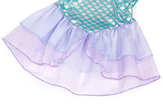 WonderBabe Little Girl Mermaid Princess Dresses Ariel Costume for Grils Birthday Party Halloween Cosplay Outfit with Accessories