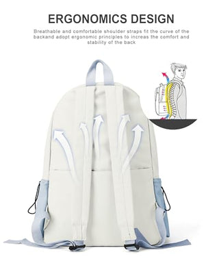 VECAVE Lightweight Casual Laptop Backpack Purse for Women,Travel Backpack with laptop compartment