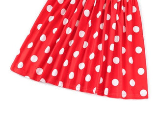 WonderBabe Girl Costume Polka Dots Tulle Tutu Dresses Princess Fancy Dress Up Halloween Birthday Party Dress with Ears Headband