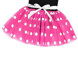 WonderBabe Girl Costume Polka Dots Tulle Tutu Dresses Princess Fancy Dress Up Halloween Birthday Party Dress with Ears Headband