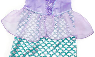 WonderBabe Little Girl Mermaid Princess Dresses Ariel Costume for Grils Birthday Party Halloween Cosplay Outfit with Accessories