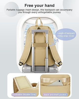 VECAVE Lightweight Casual Laptop Backpack Purse for Women,Travel Backpack with laptop compartment