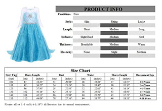 WonderBabe Girls Snow Queen Costume Kids Princess Coronation Dress Up Halloween Birthday Party Cosplay Outfit with Accessory Set 1-12 Years