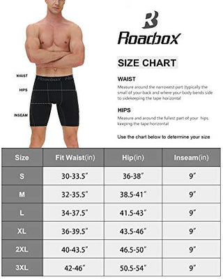Roadbox Compression Shorts for Men 3 Pack Cool Dry Athletic Workout Underwear Running Gym Spandex Baselayer Boxer Briefs