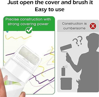 HJB VISSO Roller Brush Wall Repair Tool, Wall Repair Paint, Rolling Brush Wall Paint, 100g White Odorless Paints Cover Wall Advertisements Prints Graffiti, Wall Renovation Repair with Latex Paint