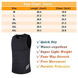 Rldym Men's Sleeveless Sports Undershirt Quick Dry Muscle Tank Tops Base Layer Vests Breathable Sport Clothing for Cycling Running Jogging Gym Vest