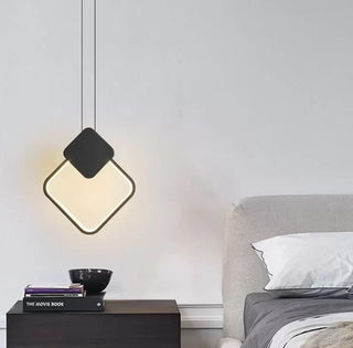 YT YATAI LIGHTING Modern Black LED Pendant Light, Minimalist Small Single Mini Pendant Light for Kitchen Island, Bedroom, Bedside, Adjustable 3 Color Light