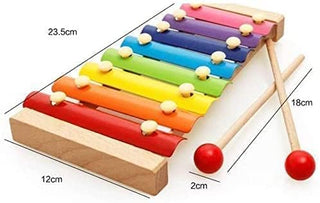 BUY4LESS - Wooden Kids Educational Piano Xylophone, Educational Musical Instruments Toy, 8 Key Scales (Xylophone)