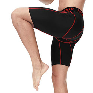Roadbox Compression Shorts for Men 3 Pack Cool Dry Athletic Workout Underwear Running Gym Spandex Baselayer Boxer Briefs