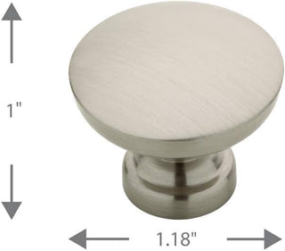 Franklin Brass Flat Top Round Kitchen Cabinet Knobs or Drawer Knobs 1-3/16" (30mm), 10-Pack Warm Chestnut Cabinet Hardware P29523K-WCN-B