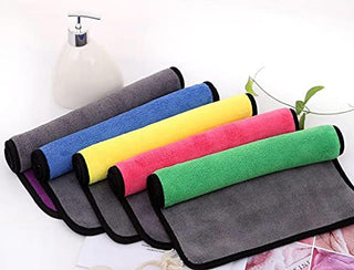 Showay 3pcs Microfiber Car Drying Towel for Car Cleaning and Detailing, Double Sided, Extra Thick Plush Microfiber Towel Lint Super Absorbent Detailing Towel for Car | Windows | Screen and Kitchen |