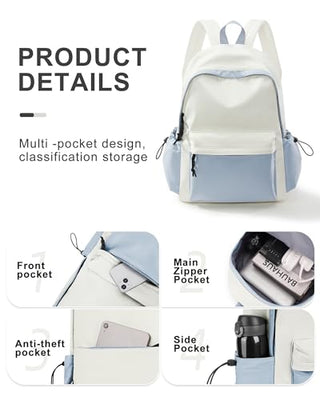 VECAVE Lightweight Casual Laptop Backpack Purse for Women,Travel Backpack with laptop compartment