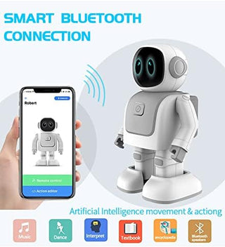 QuantumG - ROBERT APP CONTROLLED ROBOT AND BLUETOOTH SPEAKER WITH BUILTIN DANCING FEATURE AND APP CONTROLLED GESTURE MOVEMENTS, FUN TOY GADGET FOR KIDS AND BLUETOOTH SPEAKER