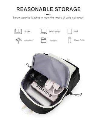 VECAVE Lightweight Casual Laptop Backpack Purse for Women,Travel Backpack with laptop compartment