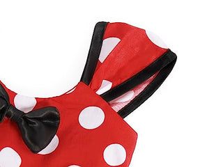 WonderBabe Girl Costume Polka Dots Tulle Tutu Dresses Princess Fancy Dress Up Halloween Birthday Party Dress with Ears Headband