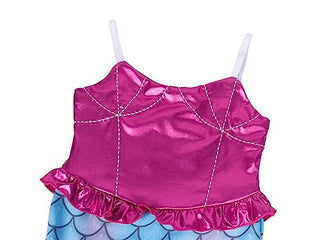 WonderBabe Little Girl Mermaid Princess Dresses Ariel Costume for Grils Birthday Party Halloween Cosplay Outfit with Accessories