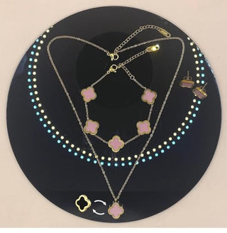Julie & Co four leaf clover 18K gold plated Jewelry set Jewellery set for women, comes with a cute keychain in a Julie & Co neat gift box.