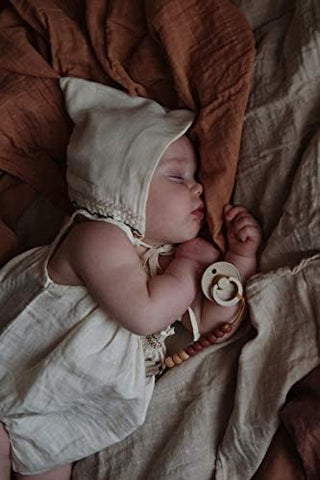 Bibs Pacifier Size 1 - Baby 0-6M (2pcs) - Ivory/Blush